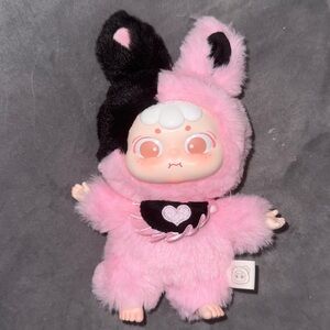 Welcome to Dai’s Animal Party Plush - Rabbit Black & Pink